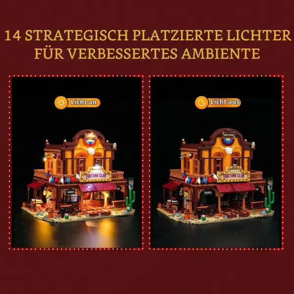 LUMIBRICKS Western Lucky Saloon - Mehrstöckiger Saloon mit LED — 4 LUMIBRICKS Western Lucky Saloon - Mehrstöckiger Saloon mit LED — 4