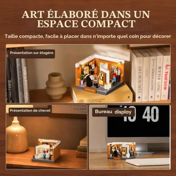 LUMIBRICKS Galerie d’art - Mini galerie sur deux étages à construire avec spots LED — 5 LUMIBRICKS Galerie d’art - Mini galerie sur deux étages à construire avec spots LED — 5