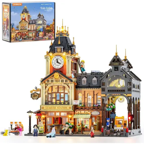 LUMIBRICKS Bahnhof - Viktorianischer Bahnhof mit 20 LED-Lichtpunkten — 1 LUMIBRICKS Bahnhof - Viktorianischer Bahnhof mit 20 LED-Lichtpunkten — 1