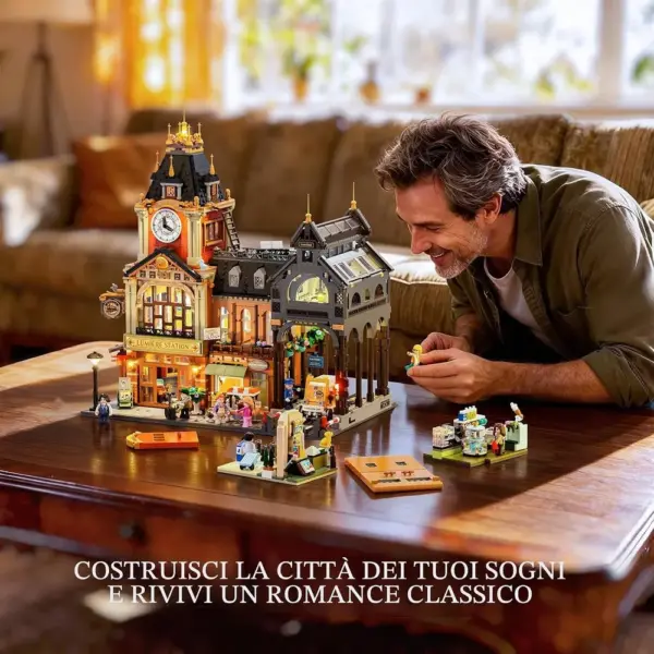 LUMIBRICKS Stazione ferroviaria vittoriana - grande stazione modulare con 20 punti luce — 2 LUMIBRICKS Stazione ferroviaria vittoriana - grande stazione modulare con 20 punti luce — 2