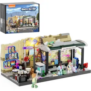 LUMIBRICKS Graffiti Bus Stop - Street-Art-Bushaltestelle mit Licht — 1