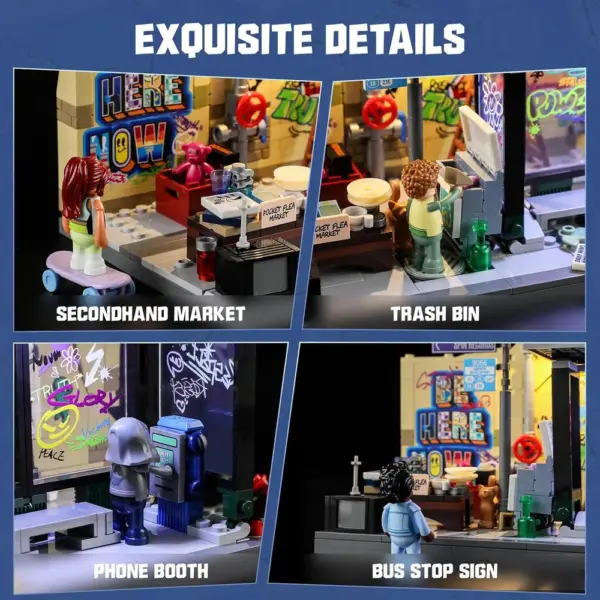 LUMIBRICKS Graffiti Bus Stop - Street Fusion light-up street scene, 516 pieces β 3 LUMIBRICKS Graffiti Bus Stop - Street Fusion light-up street scene, 516 pieces β 3