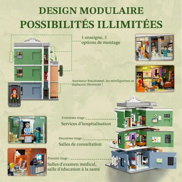 LUMIBRICKS Greenway Clinic - Clinique de quartier modulaire à construire, 2 985 pièces et éclairage USB — 4 LUMIBRICKS Greenway Clinic - Clinique de quartier modulaire à construire, 2 985 pièces et éclairage USB — 4