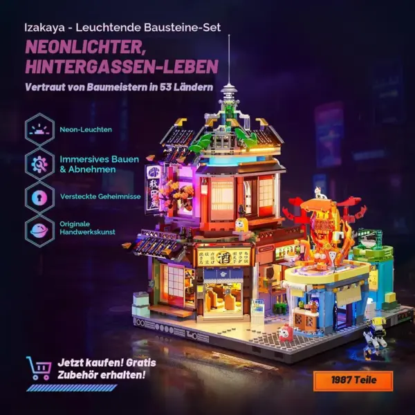 LUMIBRICKS Izakaya - Japanische Cyberpunk-Straßenszene mit LED — 2 LUMIBRICKS Izakaya - Japanische Cyberpunk-Straßenszene mit LED — 2