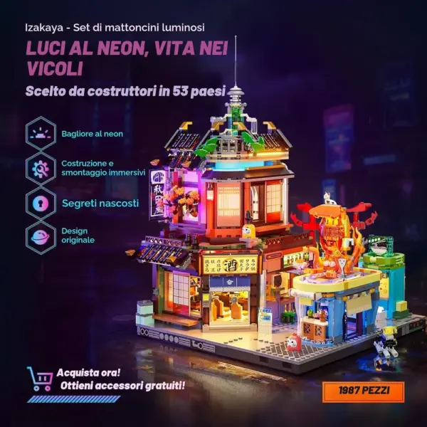LUMIBRICKS Izakaya - locale giapponese cyberpunk con illuminazione LED — 2 LUMIBRICKS Izakaya - locale giapponese cyberpunk con illuminazione LED — 2