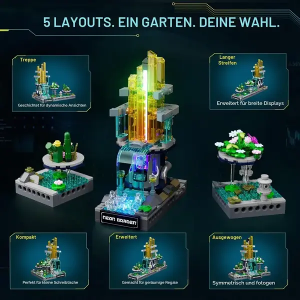 LUMIBRICKS Neon Garden - Cyberpunk-Schwebegarten mit Musiklicht — 4 LUMIBRICKS Neon Garden - Cyberpunk-Schwebegarten mit Musiklicht — 4