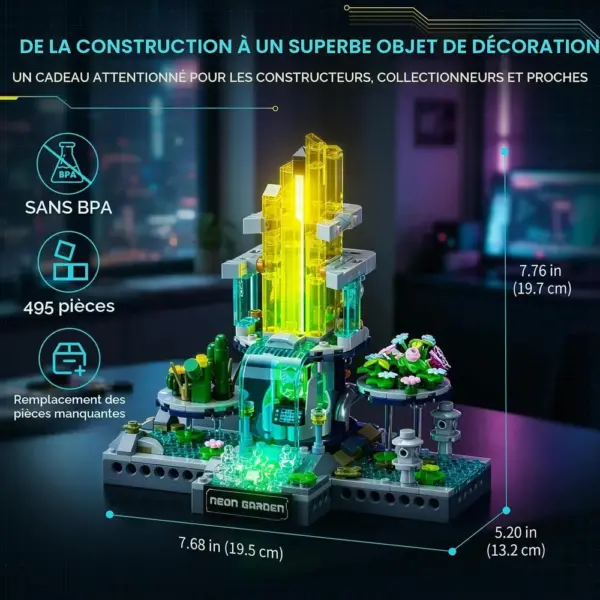 LUMIBRICKS Jardin cyberpunk - Set modulaire à éclairage RGB réactif au son, 495 pièces — 2 LUMIBRICKS Jardin cyberpunk - Set modulaire à éclairage RGB réactif au son, 495 pièces — 2