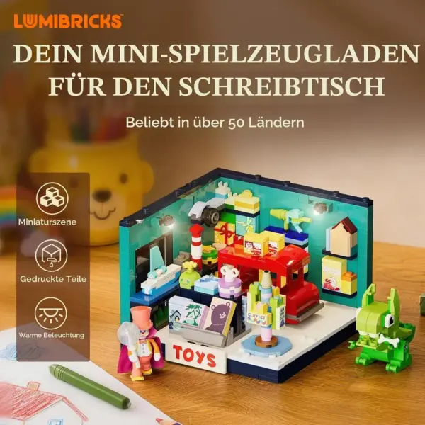 LUMIBRICKS Spielwarenladen - Mini-Box mit LED-Strahlern — 2 LUMIBRICKS Spielwarenladen - Mini-Box mit LED-Strahlern — 2