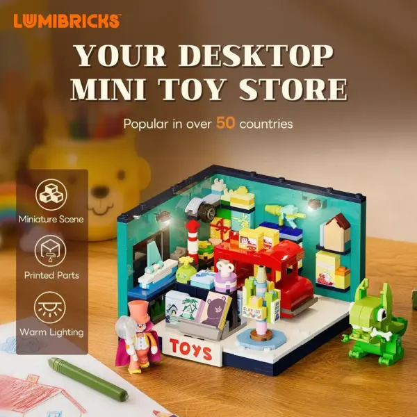 LUMIBRICKS Tienda de juguetes - Mini tienda iluminada de 16 × 16 con payaso y monstruo — 2 LUMIBRICKS Tienda de juguetes - Mini tienda iluminada de 16 × 16 con payaso y monstruo — 2