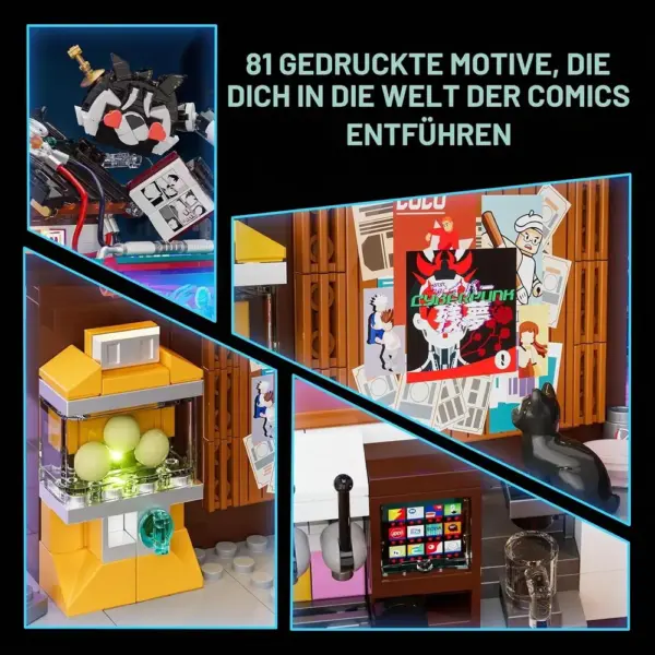 LUMIBRICKS Manga Shop - Cyberpunk-Mangaladen mit LED-Beleuchtung — 4 LUMIBRICKS Manga Shop - Cyberpunk-Mangaladen mit LED-Beleuchtung — 4