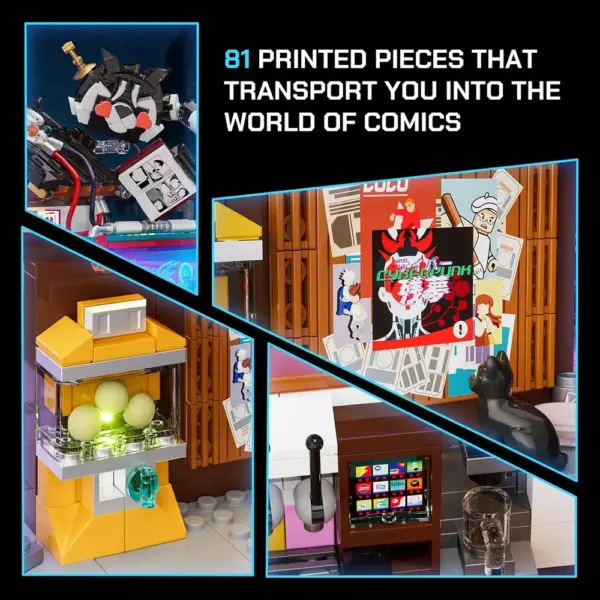 LUMIBRICKS Manga Shop - Cyberpunk modular building set with LED lighting, 1,699 pieces — 4 LUMIBRICKS Manga Shop - Cyberpunk modular building set with LED lighting, 1,699 pieces — 4