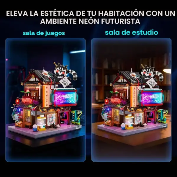LUMIBRICKS Manga Shop - Tienda de manga cyberpunk con iluminación LED — 5 LUMIBRICKS Manga Shop - Tienda de manga cyberpunk con iluminación LED — 5