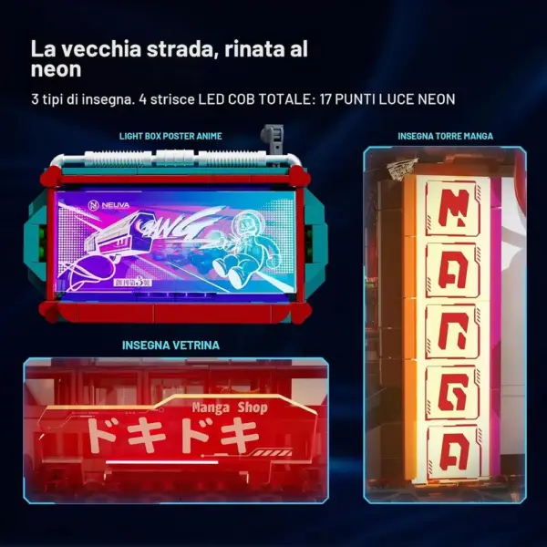 LUMIBRICKS Manga Shop - set di costruzioni cyberpunk con illuminazione LED — 3 LUMIBRICKS Manga Shop - set di costruzioni cyberpunk con illuminazione LED — 3