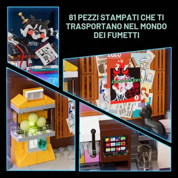 LUMIBRICKS Manga Shop - set di costruzioni cyberpunk con illuminazione LED — 4 LUMIBRICKS Manga Shop - set di costruzioni cyberpunk con illuminazione LED — 4
