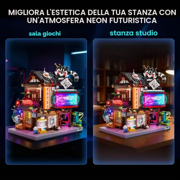 LUMIBRICKS Manga Shop - set di costruzioni cyberpunk con illuminazione LED — 5 LUMIBRICKS Manga Shop - set di costruzioni cyberpunk con illuminazione LED — 5