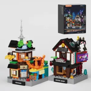 LUMIBRICKS Micro Izakaya & Manga Shop - Cyberpunk-Miniatur — 1