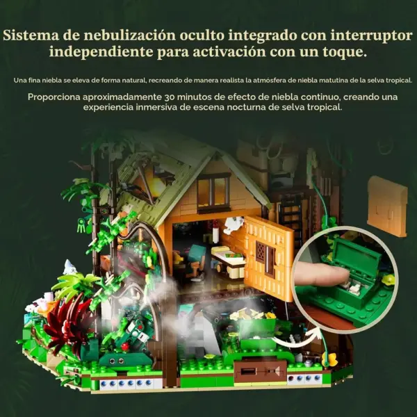 LUMIBRICKS Misty Forest Cabin - Cabaña tropical con módulo de niebla y 12 puntos de luz — 2 LUMIBRICKS Misty Forest Cabin - Cabaña tropical con módulo de niebla y 12 puntos de luz — 2