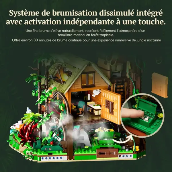 LUMIBRICKS Misty Forest Cabin - Cabane tropicale sur pilotis avec effet brume, 2 867 pièces et 12 lumières — 3 LUMIBRICKS Misty Forest Cabin - Cabane tropicale sur pilotis avec effet brume, 2 867 pièces et 12 lumières — 3