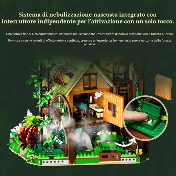 LUMIBRICKS Misty Forest Cabin - capanna nel bosco con camino in stile vintage — 2 LUMIBRICKS Misty Forest Cabin - capanna nel bosco con camino in stile vintage — 2