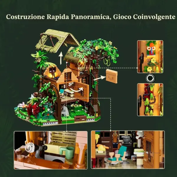 LUMIBRICKS Misty Forest Cabin - capanna nel bosco con camino in stile vintage — 4 LUMIBRICKS Misty Forest Cabin - capanna nel bosco con camino in stile vintage — 4