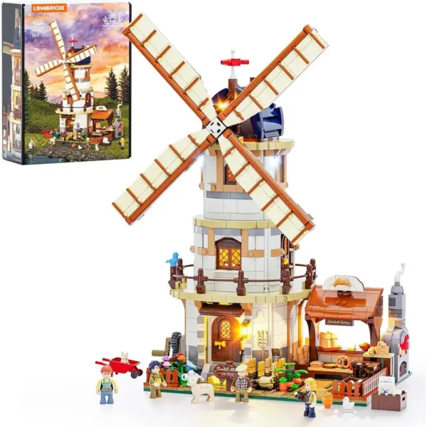 LUMIBRICKS Dutch Windmill Millhouse - Holländische Windmühle mit Kurbel und LED — 1 LUMIBRICKS Dutch Windmill Millhouse - Holländische Windmühle mit Kurbel und LED — 1