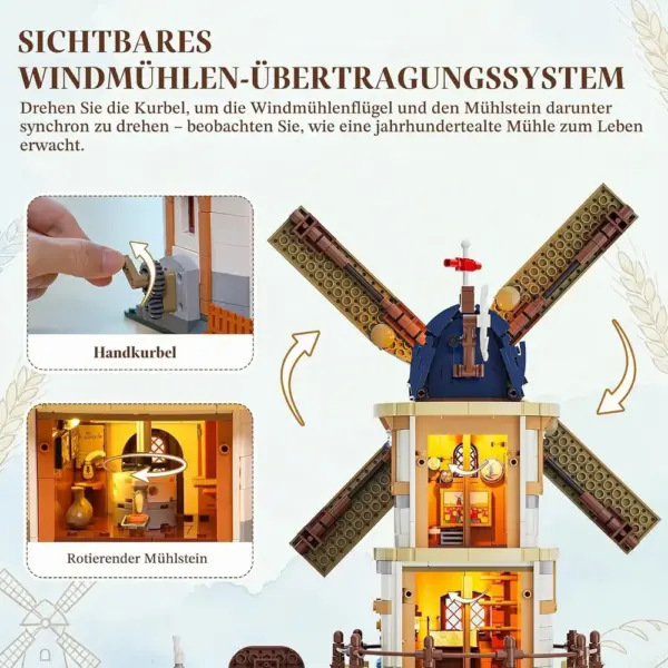 LUMIBRICKS Dutch Windmill Millhouse - Holländische Windmühle mit Kurbel und LED — 5 LUMIBRICKS Dutch Windmill Millhouse - Holländische Windmühle mit Kurbel und LED — 5