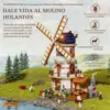 LUMIBRICKS Molino holandés - Molino de viento con aspas giratorias y panadería iluminada — 2 LUMIBRICKS Molino holandés - Molino de viento con aspas giratorias y panadería iluminada — 2