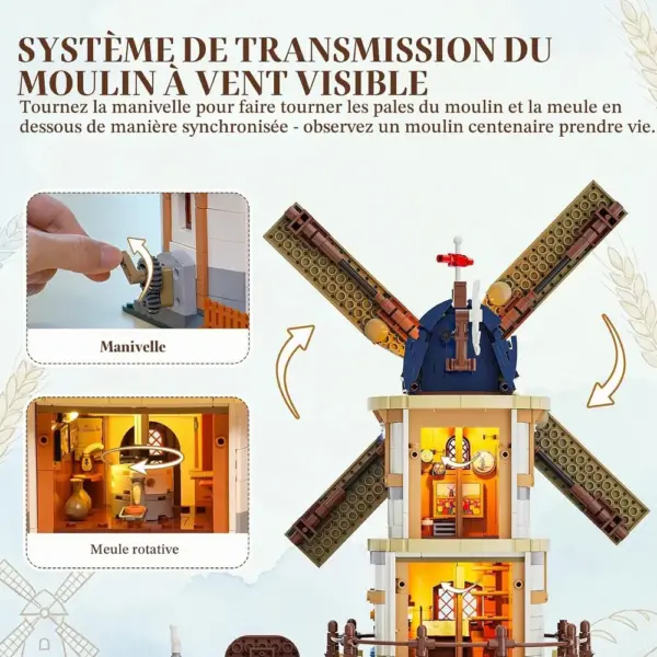LUMIBRICKS Moulin hollandais - Moulin à vent et ferme à construire avec 11 LED, 2 297 pièces — 5 LUMIBRICKS Moulin hollandais - Moulin à vent et ferme à construire avec 11 LED, 2 297 pièces — 5