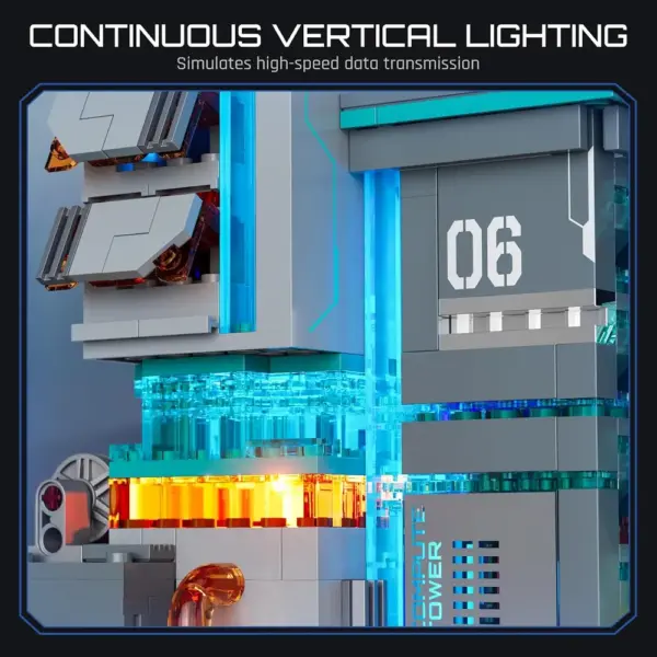 LUMIBRICKS Neon Tech Station - stazione dati cyberpunk illuminata — 5 LUMIBRICKS Neon Tech Station - stazione dati cyberpunk illuminata — 5