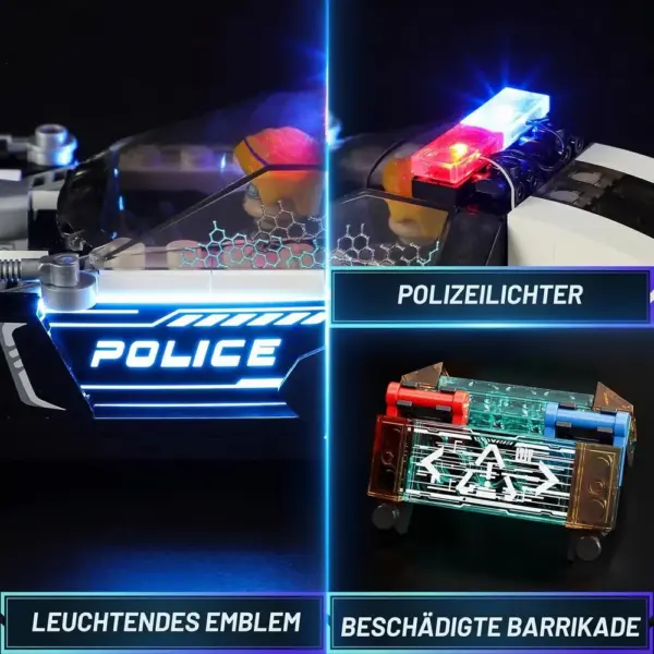 LUMIBRICKS Cyberpunk-Polizeiauto - Streifenwagen mit 8 Leuchtpunkten — 5 LUMIBRICKS Cyberpunk-Polizeiauto - Streifenwagen mit 8 Leuchtpunkten — 5
