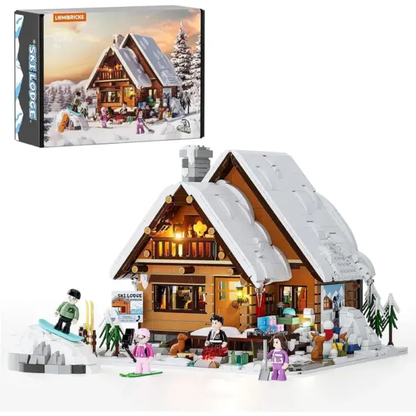 LUMIBRICKS Capanna da sci - chalet invernale con camino e illuminazione LED — 1 LUMIBRICKS Capanna da sci - chalet invernale con camino e illuminazione LED — 1