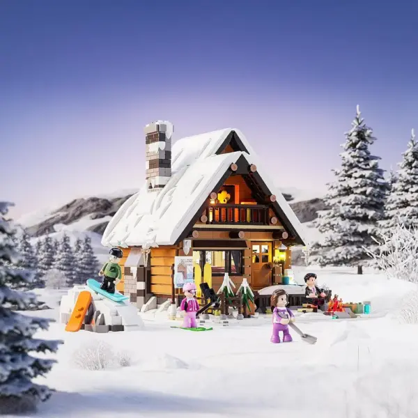 LUMIBRICKS Capanna da sci - chalet invernale con camino e illuminazione LED — 2 LUMIBRICKS Capanna da sci - chalet invernale con camino e illuminazione LED — 2