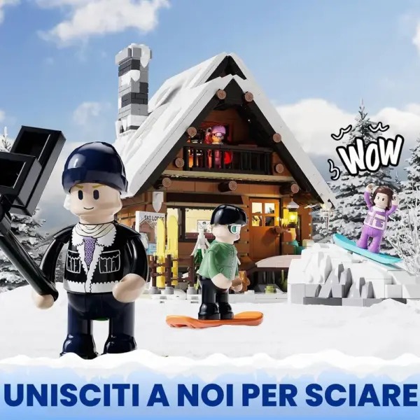 LUMIBRICKS Capanna da sci - chalet invernale con camino e illuminazione LED — 4 LUMIBRICKS Capanna da sci - chalet invernale con camino e illuminazione LED — 4