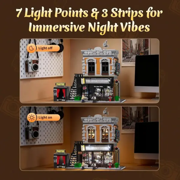 LUMIBRICKS Eck-Fotostudio - Vintage-Eckgebäude mit Kamerablitz — 4 LUMIBRICKS Eck-Fotostudio - Vintage-Eckgebäude mit Kamerablitz — 4