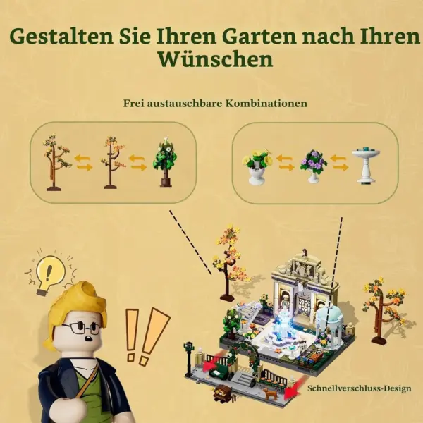LUMIBRICKS Pocket Garden - Pariser Gartenszene mit Beleuchtung — 4 LUMIBRICKS Pocket Garden - Pariser Gartenszene mit Beleuchtung — 4