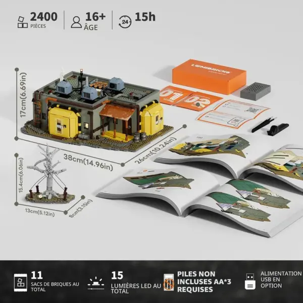 LUMIBRICKS Protein Farm - Habitation de la ferme Blade Runner 2049 à construire, 2 400 pièces et 15 effets lumineux — 2 LUMIBRICKS Protein Farm - Habitation de la ferme Blade Runner 2049 à construire, 2 400 pièces et 15 effets lumineux — 2