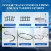 LUMIBRICKS Train Track Expansion Set - 16 straight and 16 curved rails with railway accessories — 3 LUMIBRICKS Train Track Expansion Set - 16 straight and 16 curved rails with railway accessories — 3