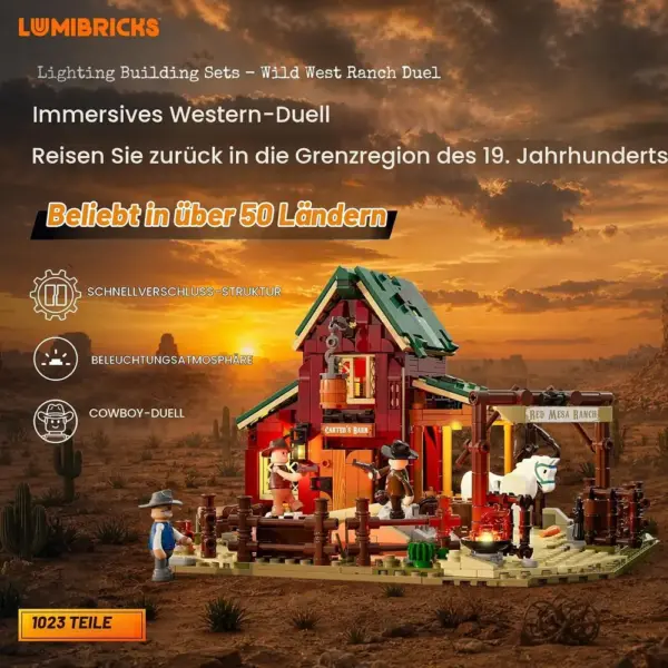 LUMIBRICKS Ranch Duel - Western-Ranch mit Duellszene und LED — 5 LUMIBRICKS Ranch Duel - Western-Ranch mit Duellszene und LED — 5