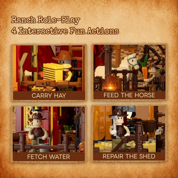 LUMIBRICKS Ranch Duel - Wild West ranch building set with lights and duel mechanism — 4 LUMIBRICKS Ranch Duel - Wild West ranch building set with lights and duel mechanism — 4