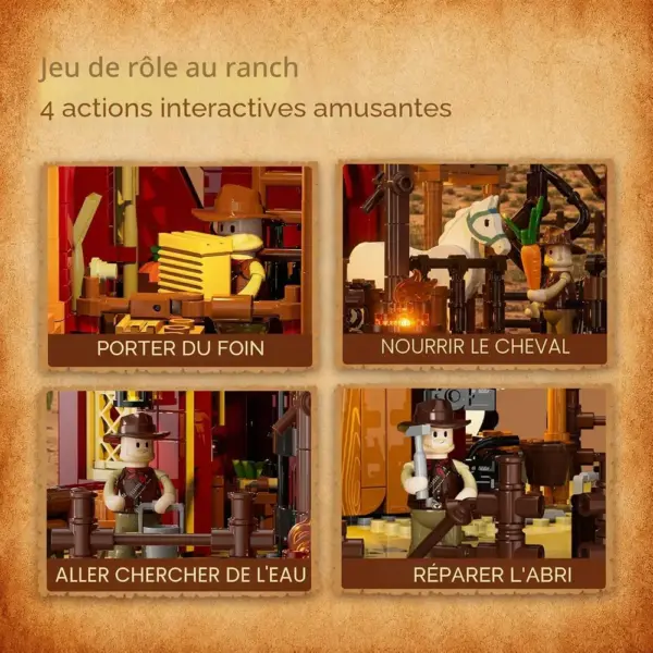 LUMIBRICKS Ranch Duel - Diorama western double face à construire, 5 points lumineux — 4 LUMIBRICKS Ranch Duel - Diorama western double face à construire, 5 points lumineux — 4