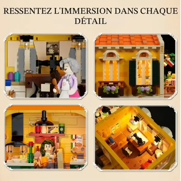 LUMIBRICKS Restaurant italien - Pizzeria et café modulaires à construire, 2 868 pièces et éclairage LED — 5 LUMIBRICKS Restaurant italien - Pizzeria et café modulaires à construire, 2 868 pièces et éclairage LED — 5