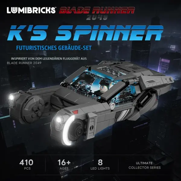 LUMIBRICKS K’s Spinner - Schwebendes Polizeifahrzeug mit LED — 2 LUMIBRICKS K’s Spinner - Schwebendes Polizeifahrzeug mit LED — 2