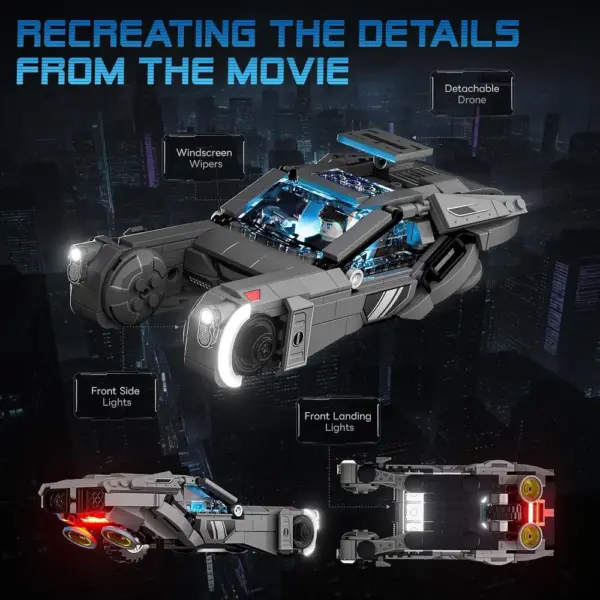 LUMIBRICKS K’s Spinner - Blade Runner 2049 flying car building set with LED lights, 410 pieces — 3 LUMIBRICKS K’s Spinner - Blade Runner 2049 flying car building set with LED lights, 410 pieces — 3