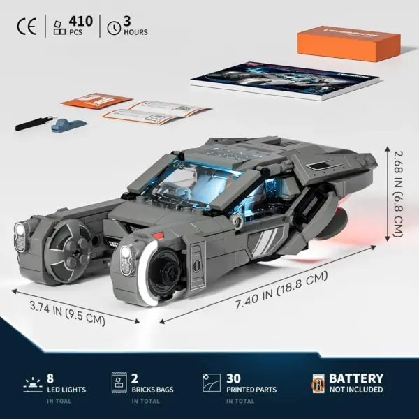 LUMIBRICKS K’s Spinner - Véhicule volant Blade Runner 2049 à construire avec LED, 410 pièces — 2 LUMIBRICKS K’s Spinner - Véhicule volant Blade Runner 2049 à construire avec LED, 410 pièces — 2