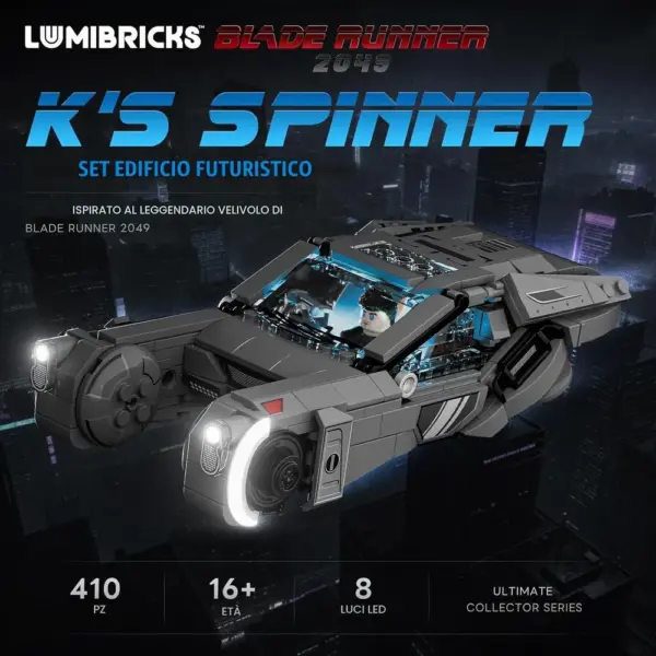LUMIBRICKS K’s Spinner - auto volante di Blade Runner 2049 con illuminazione LED — 2 LUMIBRICKS K’s Spinner - auto volante di Blade Runner 2049 con illuminazione LED — 2