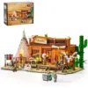 LUMIBRICKS Fur Trading Post - Wild West frontier building set with LED lights, 1,432 pieces — 1 LUMIBRICKS Fur Trading Post - Wild West frontier building set with LED lights, 1,432 pieces — 1