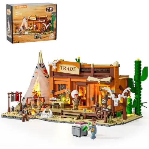LUMIBRICKS Western Fur Trading Post - emporio delle pellicce con illuminazione LED — 1 LUMIBRICKS Western Fur Trading Post - emporio delle pellicce con illuminazione LED — 1