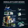 LUMIBRICKS Station de train flottant - Gare cyberpunk à construire avec tunnel miroir, 2 760 pièces et 24 LED — 4 LUMIBRICKS Station de train flottant - Gare cyberpunk à construire avec tunnel miroir, 2 760 pièces et 24 LED — 4