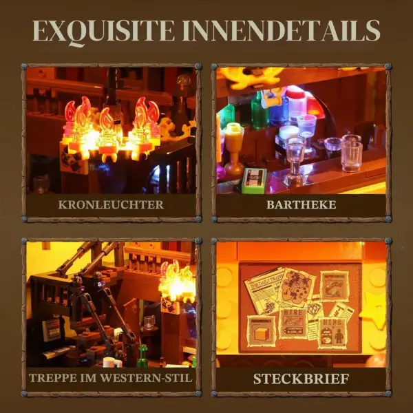 LUMIBRICKS Western Saloon - Wildwest-Taverne mit LED-Beleuchtung — 3 LUMIBRICKS Western Saloon - Wildwest-Taverne mit LED-Beleuchtung — 3