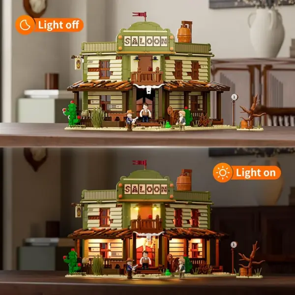 LUMIBRICKS Western Saloon - Wild West modular building set with LED lights, 2,016 pieces — 4 LUMIBRICKS Western Saloon - Wild West modular building set with LED lights, 2,016 pieces — 4